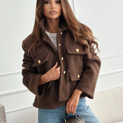 Casual Loose Woolen Cardigan Coat Fashionable and Comfortable