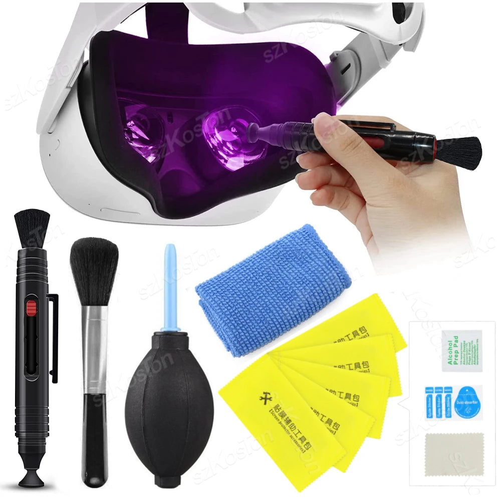 Universal VR Headset Cleaning Kit Anti-repa Optisk linsrengöringspenna kompatibel med Meta Quest 3S Quest 2 /3 PSVR2 Pico 4