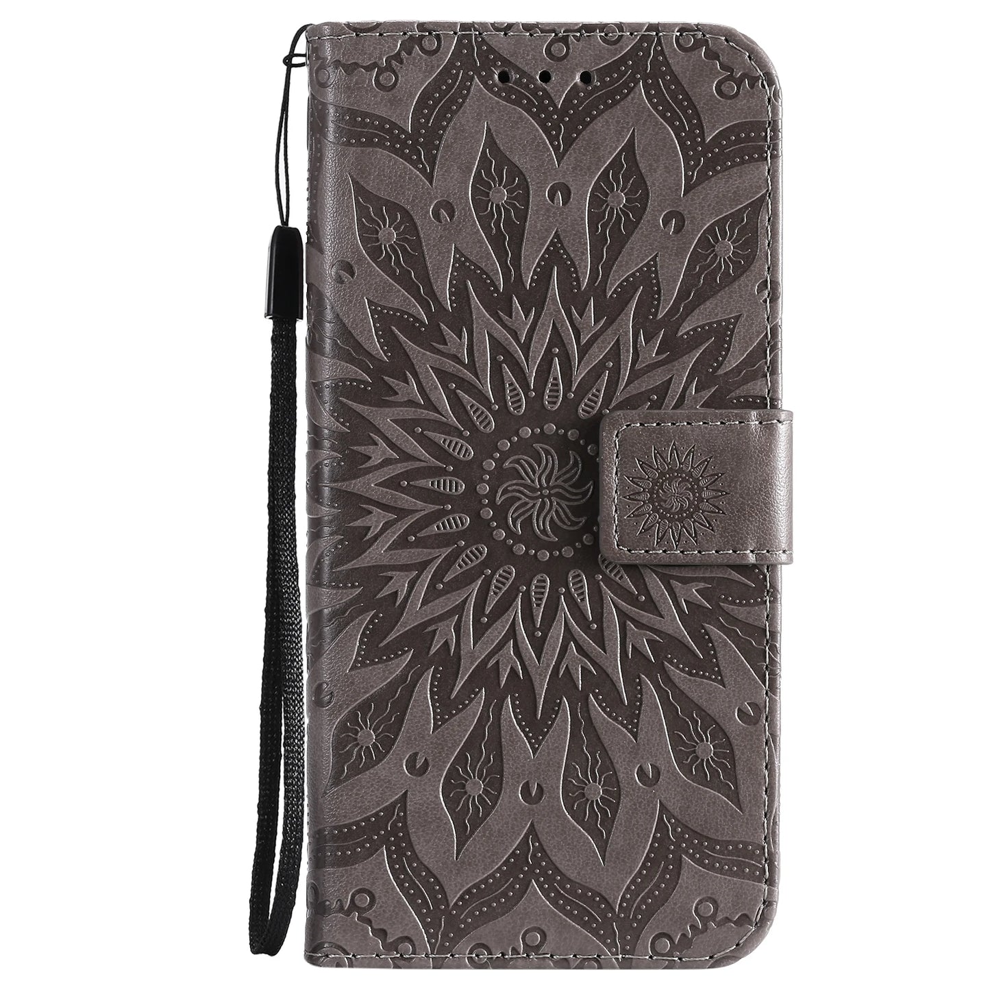 Red Leather Phone Book Cover Flower Honor