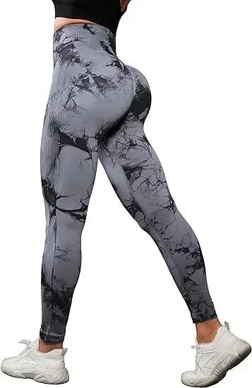 Women's Tie Dye Seamless High Waist Push Up Yoga Leggings