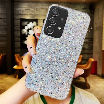 Shiny Glitter Silicone Soft Back Case For Samsung Galaxy