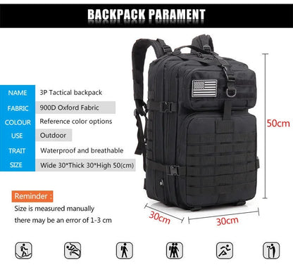 QT&QY Tactical Backpacks: 30/45L Hiking, Traveling, Survival, Trekking, Hunting