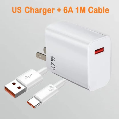 För Xiaomi 67W USB Snabbladdare 6A Typ C Kabeltelefon Strömadapter För Mi 12 11 POCO X5 X4 Pro Redmi Note9 10 11 Laddningslinje