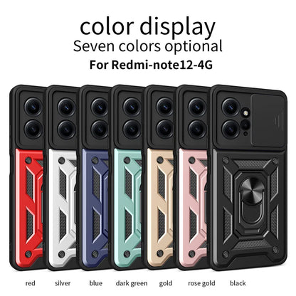 Magnetic Ring Stand Holder Back Cover for Xiaomi Redmi Note 12 4G Shockproof Armor Phone Case For POCO X6 Pro