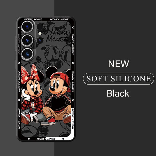 Disney Mickey Minnie Mouse telefonfodral – Kompatibel med Samsung Galaxy