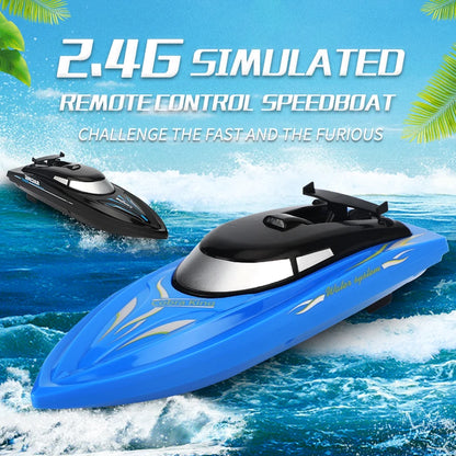 RC High-Speed Boat 10Km/h 2.4G Waterproof Remote Control Boats Ship Speedboats Remote Control Outdoor Toys for Kids Adult Gifts