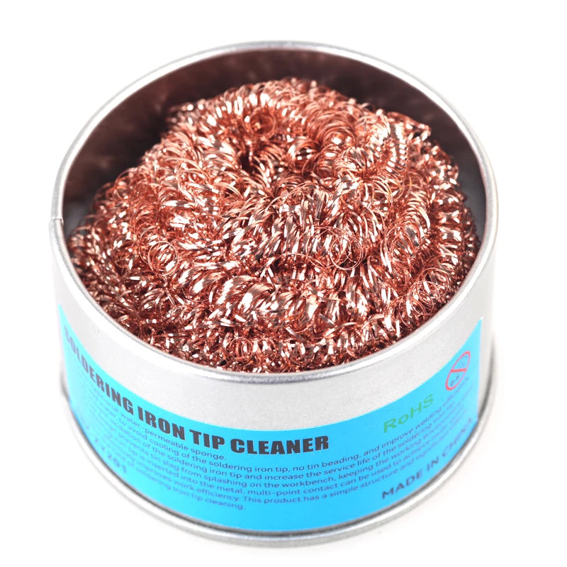 Copper Wire Cleaning Ball Iron Nibs Soldering Waste Absorption Iron Nib Cleaner De-Soldering Steel Wire Ball