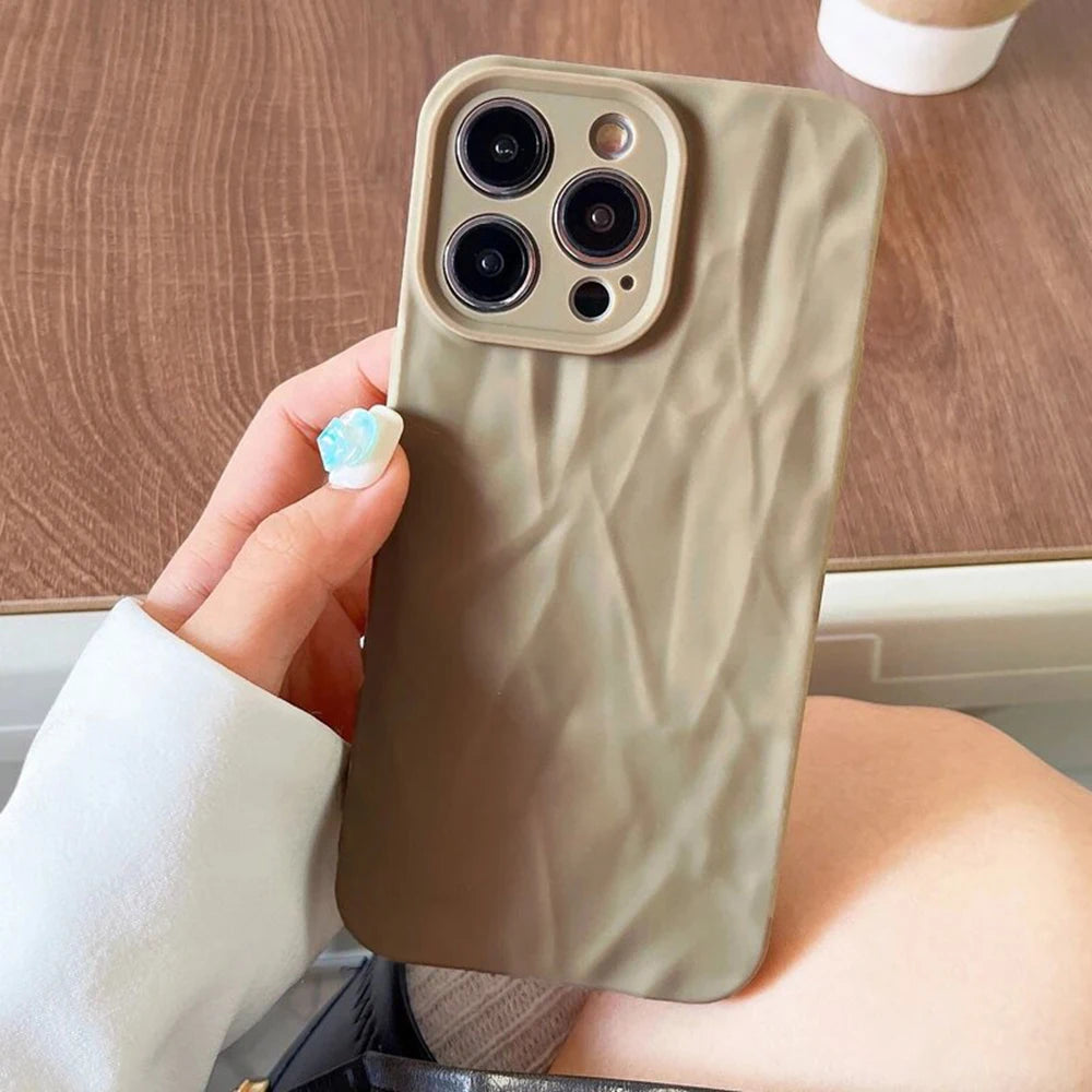 Soft Fold Pattern Case For iPhone: Candy Bumper Silicone Cover