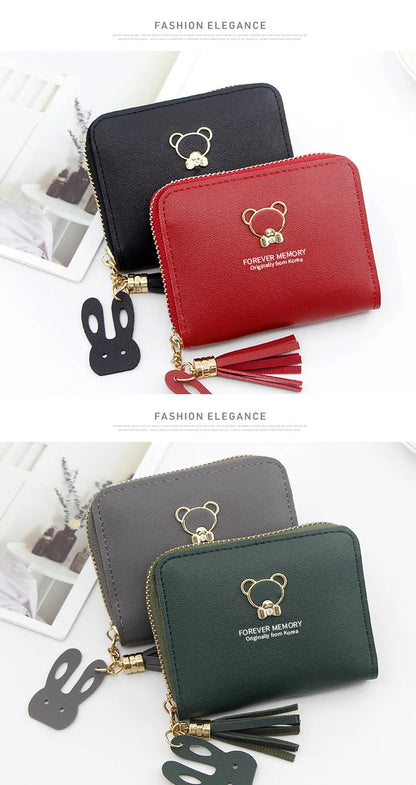 2024 Short Women Wallets – Mini Cute Coin Pocket Card Holder, Female Purse, New Fashion Kpop Small Wallet for Girls.