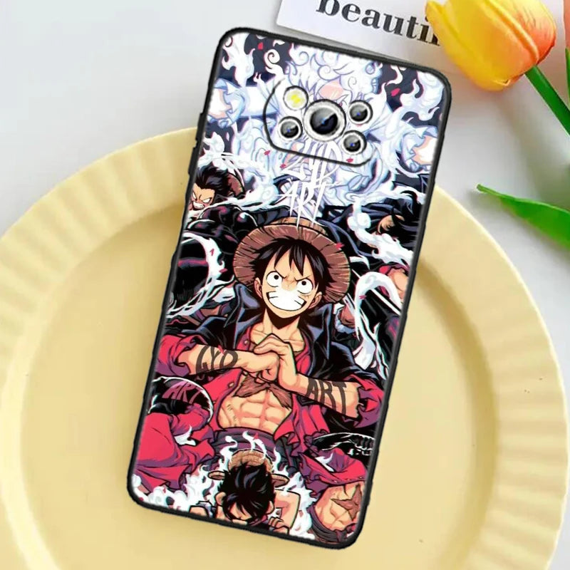 Anime Art Ones Pieces Case For Xiaomi: Black TPU Phone Case