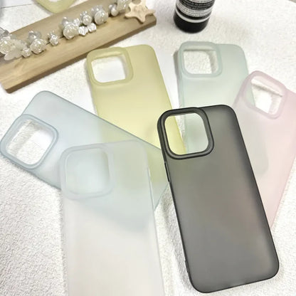 Ultra Thin Feel Multi-Color Matte Transparent Phone Case for iPhone Models