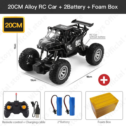 4WD RC-bil med LED-lampor – 2,4G radiofjärrkontroll terrängvagnar, perfekt för pojkleksaker och barngåvor