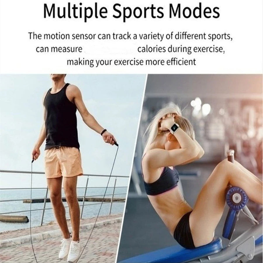 Smarta klockor Mode Sportarmband Multifunktions USB-plugin Laddningsklockor Dam Fitness Män Smartwatch För Xiaomi Huawei