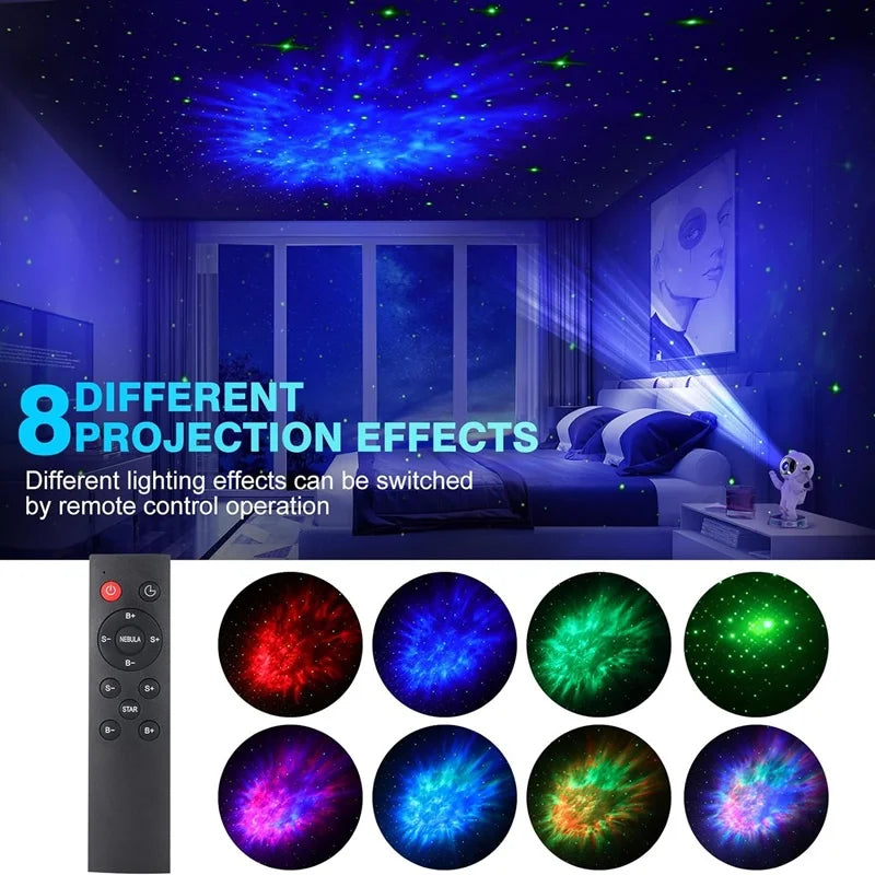 2023 Galaxy Star Projector – Starry Sky Night Light, Astronaut Lamp, Bedroom Home Decor, Decorative Luminaires, Gift Idea