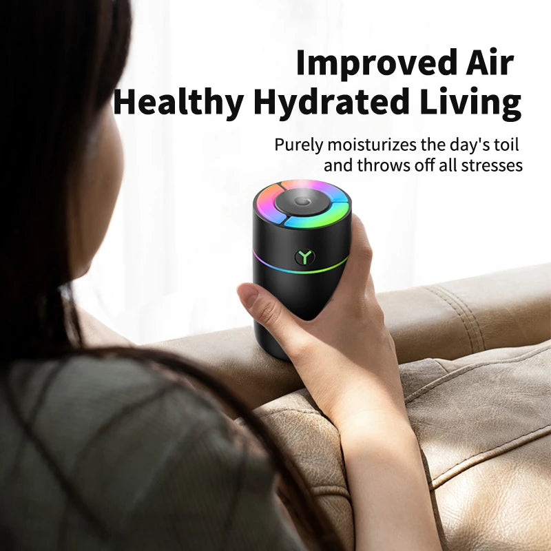 Xiaomi Colorful Humidifier – Mini Silent Aromatherapy Sprayer, Nano Mist with Timing Protection for Car & Desktop