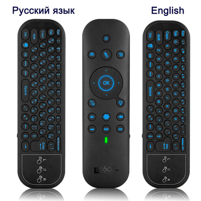 Ny G60S Pro BT trådlös röstfjärrkontroll 2.4G BT5.0 Dual Mode Air Mouse IR-inlärning med bakgrundsbelyst ljus för Android TV Box