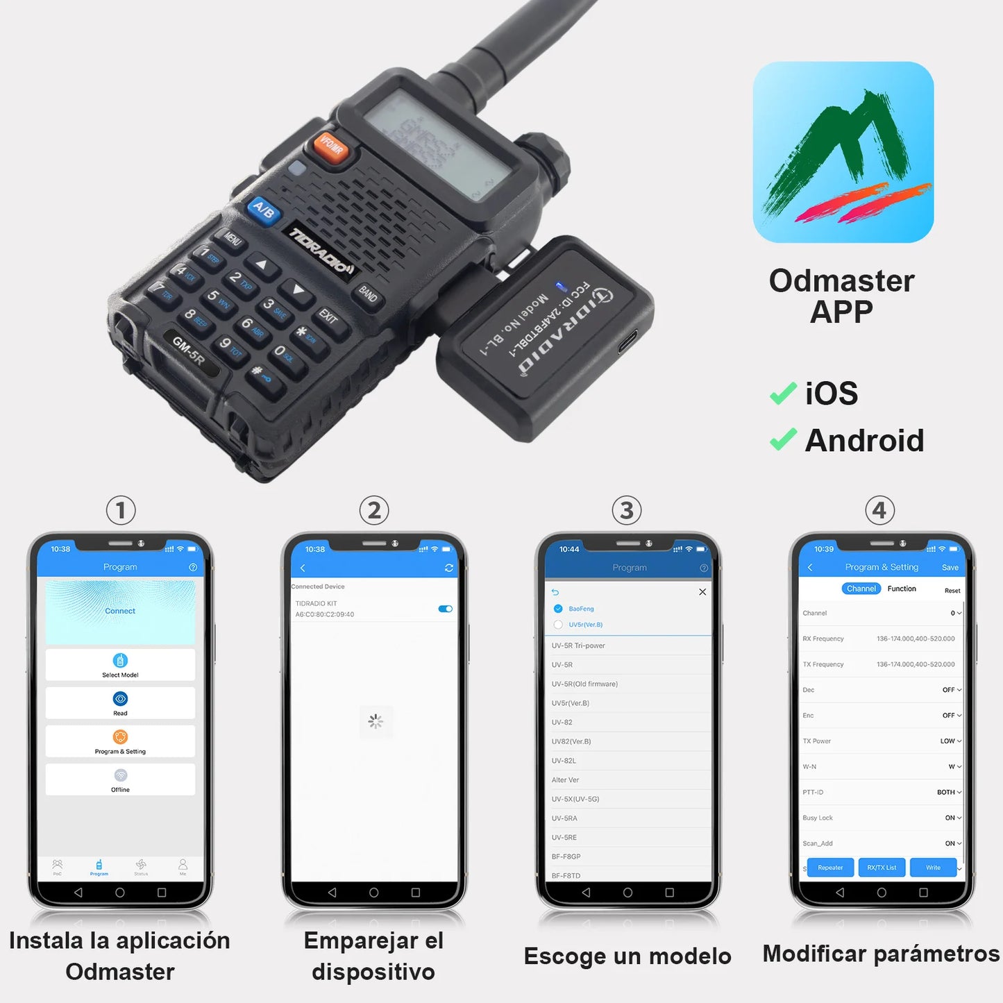 TIDRADIO Ham Radio trådlös programmerare Adapter APP &amp; PC-program för Baofeng UV-5R och flera modeller problem istället för program