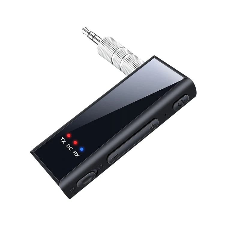 New Bluetooth 5.4 Audio Transmitter Receiver 3.5MM AUX Stereo Music Wireless Adapter With Mic Support TF Card Play For Car TV PC