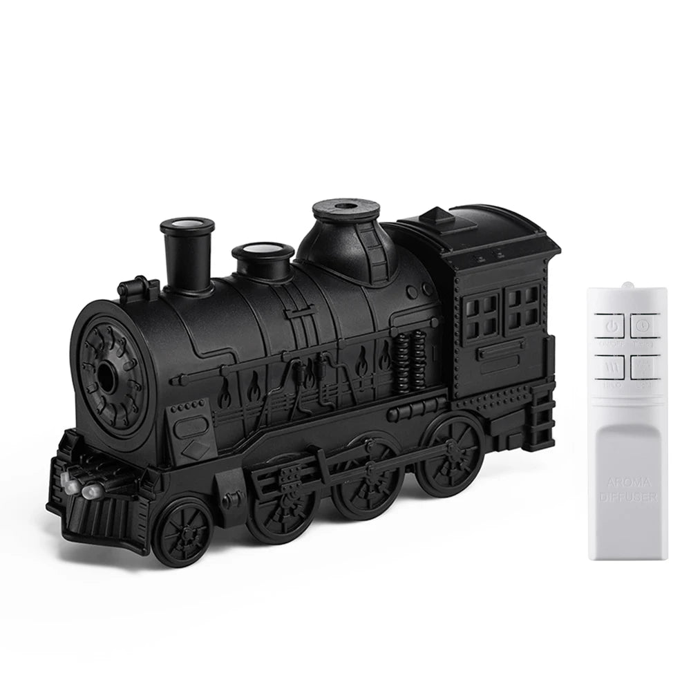 Train Cannon Ultrasonic Luftfuktare – Manet Spray Aroma Diffuser med färgglada lampor och fjärrkontroll