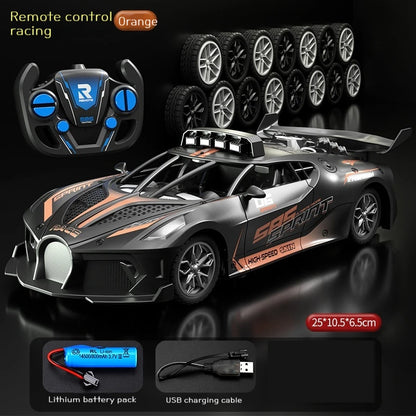 2.4G RC Racing Remote Control Car Bugatti Sports Car Electric High-Speed Car Drop-Resistant Children'S Boys Toy Car Boy'S Gifts