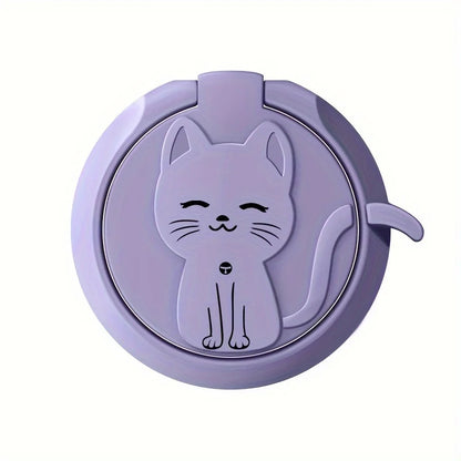 Rotate Metal Ring Holder Cute Cartoon Cat Finger Ring Mobile Phone Round Mount Stand for IPhone 15 Samsung Huawei Xiaomi Redmi