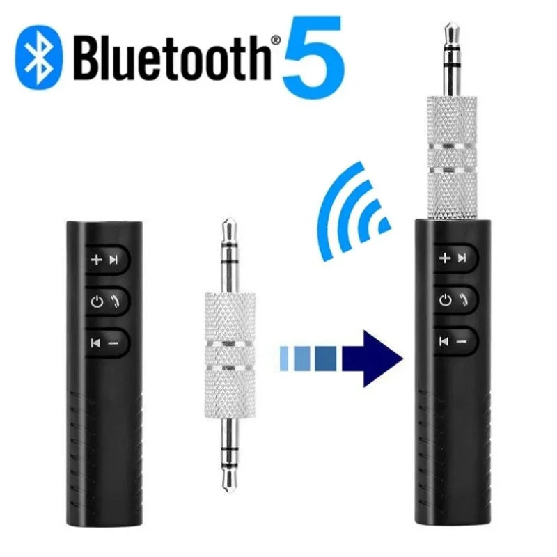 Car Bluetooth 5.0 Receiver 3.5mm 3.5 AUX Jack Stereo Music Audio Car Kit Transmitter Speaker Amplifier Wireless Adapter with Mic