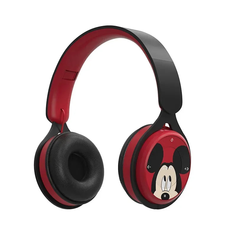 Nya Disney Stitch trådlösa Bluetooth-hörlurar AH-806 HIFI Stereoljud Fällbara headset med mikrofon Anime Cartoon Barnpresent