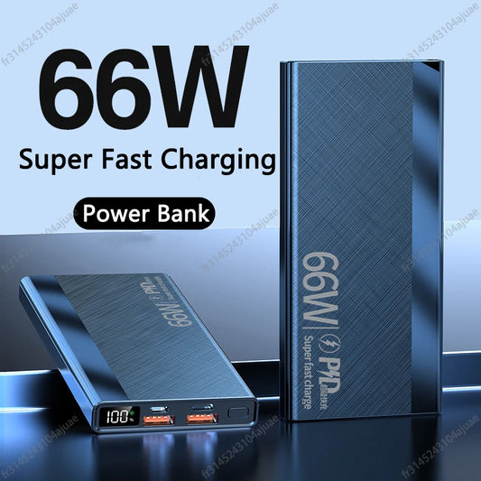 "10000/20000/30000mAh Power Bank med 66W supersnabbladdning PD 20W