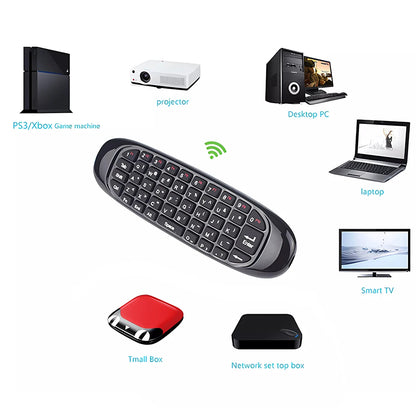 C120 Air Mouse 2.4G RF Smart Remote Control 7 Color Backlight English Wireless Keyboard for Android Smart TV Box