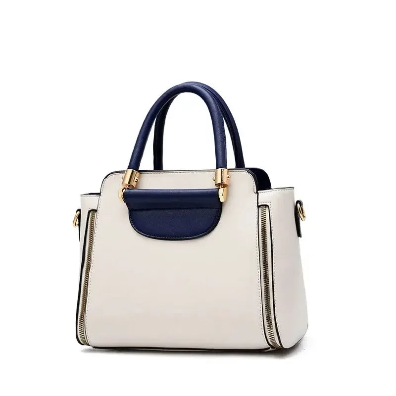 Fashion Handbag: Color Contrast, Striped, Elegant Office