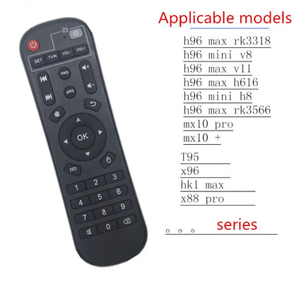 IR Remote Control For Android TV Box H96 max/tX3/X96/X88/HK1 MAX/H40/MX1/TX6S/MX10PRO/T95/QBOX Replacement Remote Controller