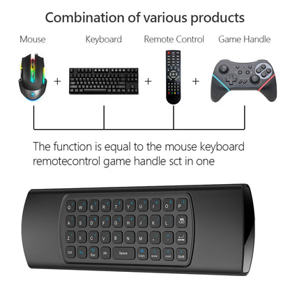 2.4GHz Wireless MX3 Air Mouse Mini Keyboard Voice Backlit Remote Control IR Learning Remote Control for PC Android TV Box