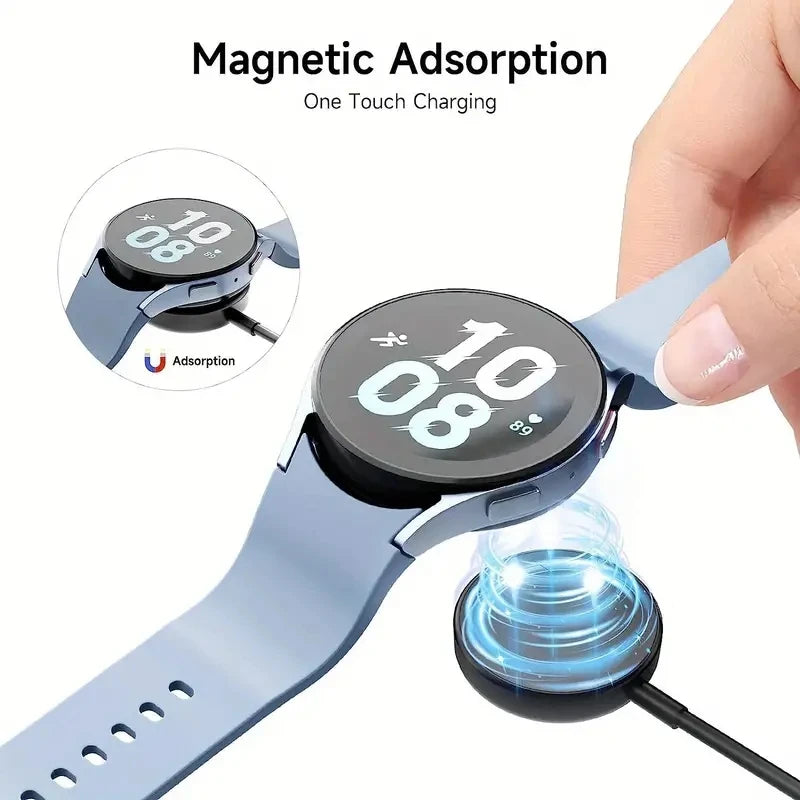 Magnetisk klocka Trådlös laddare för Samsung Galaxy Watch 8/7/6/5pro/5/4/3 Active 2 Portable USB-kabel Snabbladdningsdockningsstation