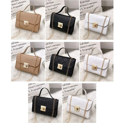 Fashion Mini Handbag: Solid Color, Casual Chain Shoulder Pouch