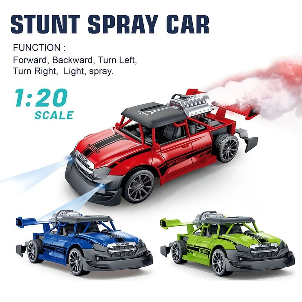 RC Car Drift 1:20 Stunt with Spray Light Remote Radio Controlled Car Children's Competitive Racing Cars and Trucks Toys for Boys