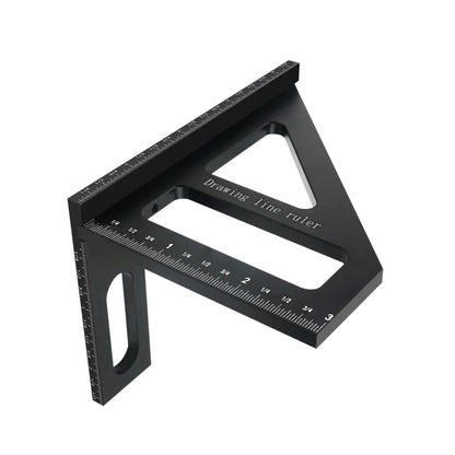 Carpenter Square -Woodworking Square Protractor Aluminum Miter Triangle Ruler 3D Multi Angle 45/90 Degree Layout Measuring Ruler