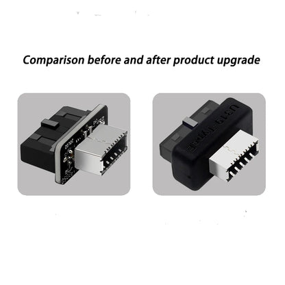 USB 3.0 20Pin/19P Intern Header till Type E Adapter Connector USB 3.1 20 Pin Converter för Type C Frontpanel Moderkort