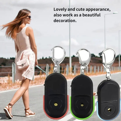 Smart Find Locator Anti-Lost Key Finder Nyckelring Vissling Pip Ljudkontroll LED Ficklampa Bärbar Bilnyckel Mini Finder