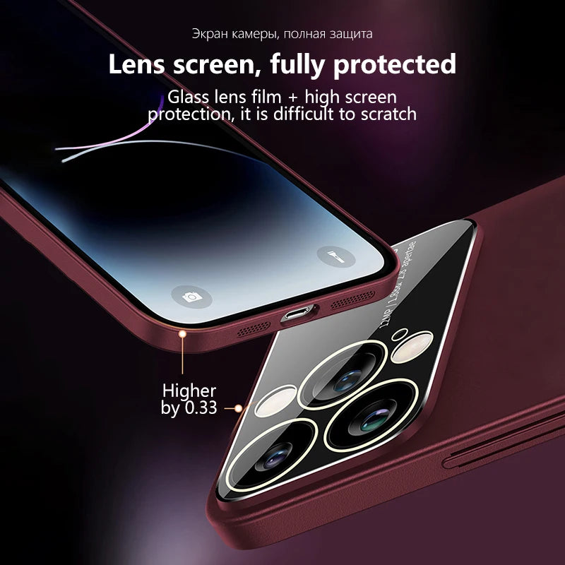 White Luxury Matte Camera Lens Protector iPhone Cover