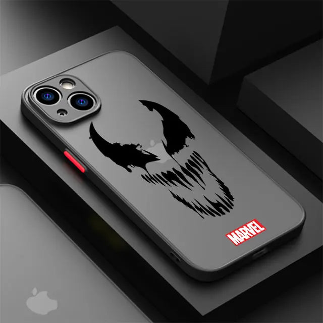 Marvel Spiderman Ironman telefonfodral för iPhone XR X 14 16 Plus XS Max 8 Plus 13 Mini 15 Pro Max 12 11 Pro 7 12 Pro Matt skal