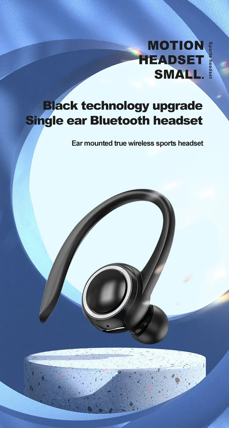 New Private Model Wireless Bluetooth Headset Ear Mounted Sports Business Painless Noise Reduction Stereo Headset