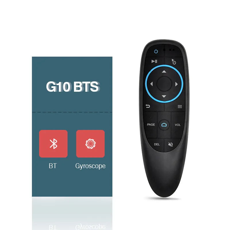 G10S Universal Voice Remote Control 2.4G trådlös bakgrundsbelyst IR-inlärning med Gyroscope Air Mouse Control för Android TV PC