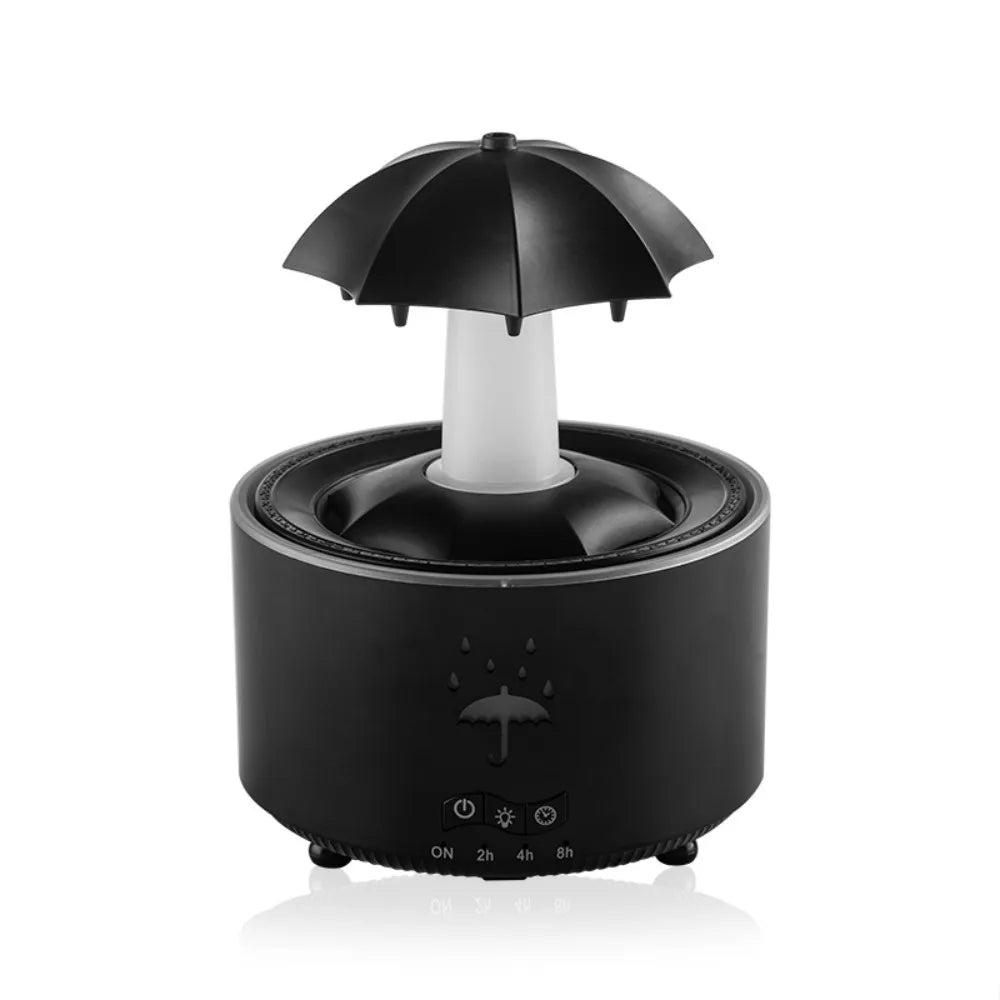 Rotating Umbrella Water Drop Air Humidifier – Colorful Night Lights, Mute Spray, Essential Oil Aroma Diffuser