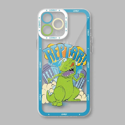 Movie R-Rugrats Cartoon Reptar telefonfodral för Apple iPhone 15 16 Pro XS Max 13 14 Plus XR SE 7 8 12 11 Pro plus Matte