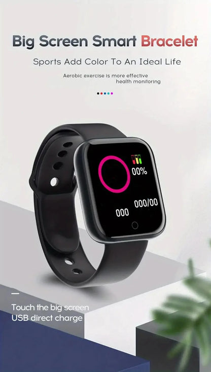 Smarta klockor Mode Sportarmband Multifunktions USB-plugin Laddningsklockor Dam Fitness Män Smartwatch För Xiaomi Huawei