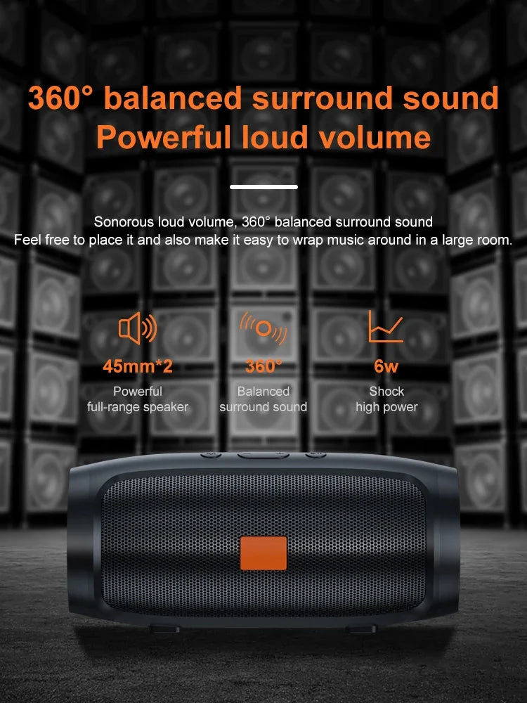 TF USB Bluetooth Speaker Dual Speaker Stereo Outdoor Tfusb Playback Fm Voice Broadcasting Portable Subwoofer Wireless Speaker