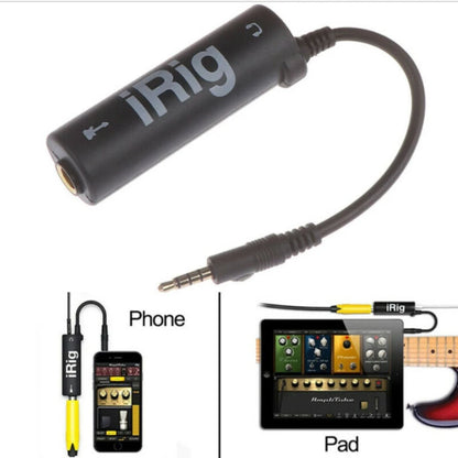 I-Rig Converter Ersättningsgitarr irig Gitarreffekter Gitarrgränssnittskonverterare för telefon Gitarrljudgränssnitt Gitarrtuner