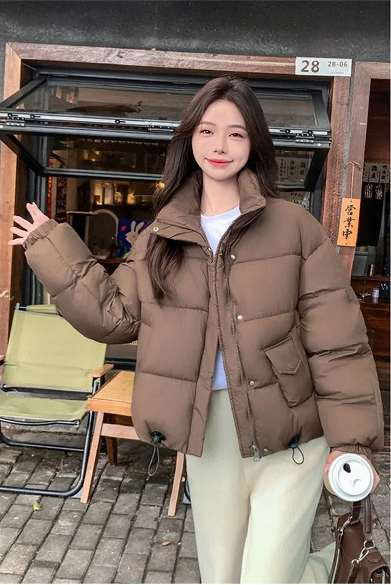 Women's Short Warm Cotton Coat Korean Style