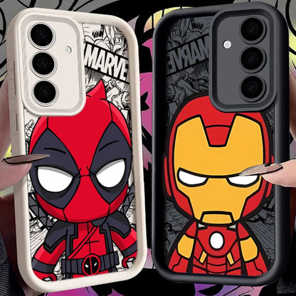 Telefonfodral till Samsung Galaxy S24FE Söt Marvel Catoon Stötsäkert bakstycke Deadpool