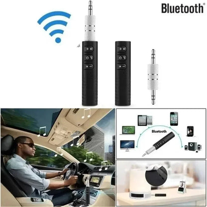 Bil Bluetooth 5.0-mottagare 3,5 mm 3,5 AUX-jack Stereomusikljud Bilsats Sändare Högtalare Förstärkare Trådlös Adapter med Mic